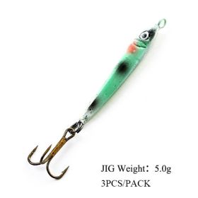 FTK Ice Fishing Bait Mini 5G Jig Hook Lure Pieces Fishing Micro Iron Plate Three Pieces