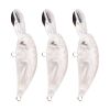 10pcs Unpainted Fishing Lure; Blank Transparent Bait Embryo 5.9cm 3.0g DIY Minnows Rattles Artificial ABS Hard Baits