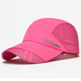 Breathable Sun Protection Baseball Cap for Men's Outdoor Fishing - Spring/Summer (Color: rose red, size: Adjustable (56-60cm))