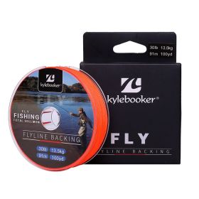 Kylebooker Fly Line Backing Line 20/30LB 100/300Yards Orange Braided Fly Fishing Line (Length: 100YDS, Line Size: 30LB)